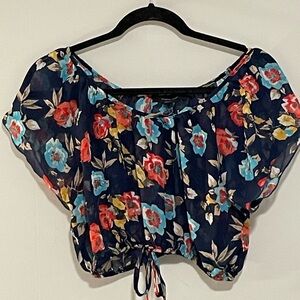 Paper Tee Floral Print Women's Top. Item # 11343